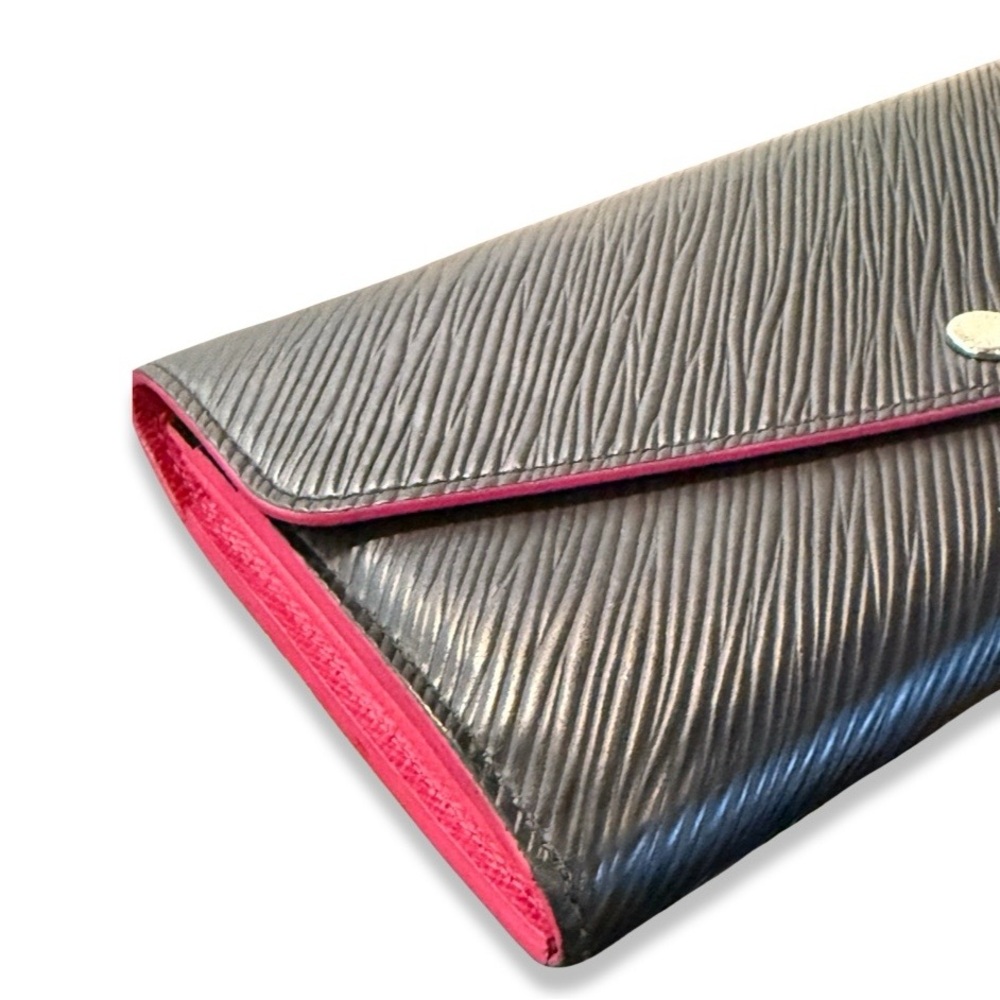 Louis Vuitton Portefeuille Sarah Epi Black Pink Long Wallet - Picture 4 of 9